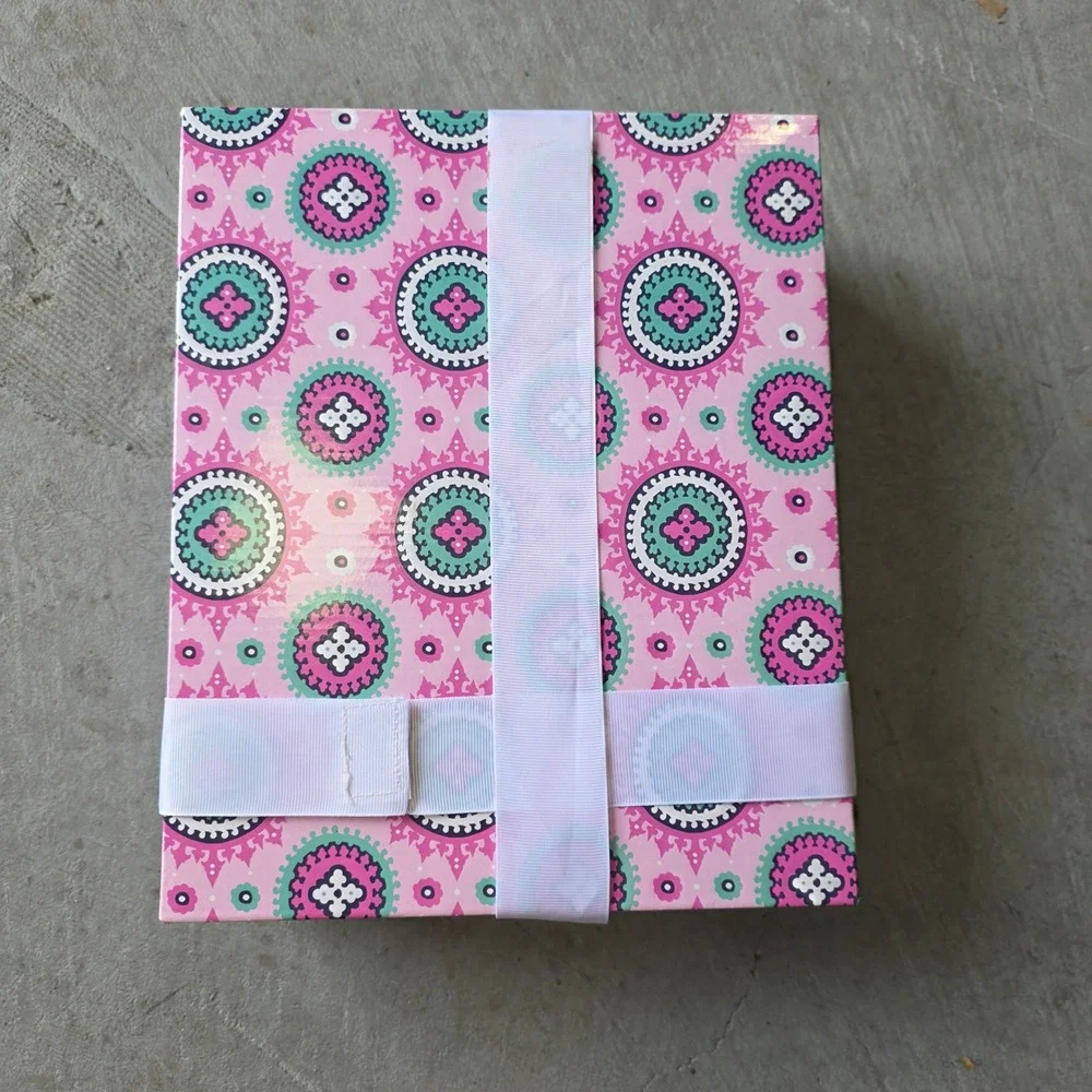 Deluxe Plush 3-Piece‎ Spa Set Pink Paisley Bath Wrap Hair Towel Loofah NIB